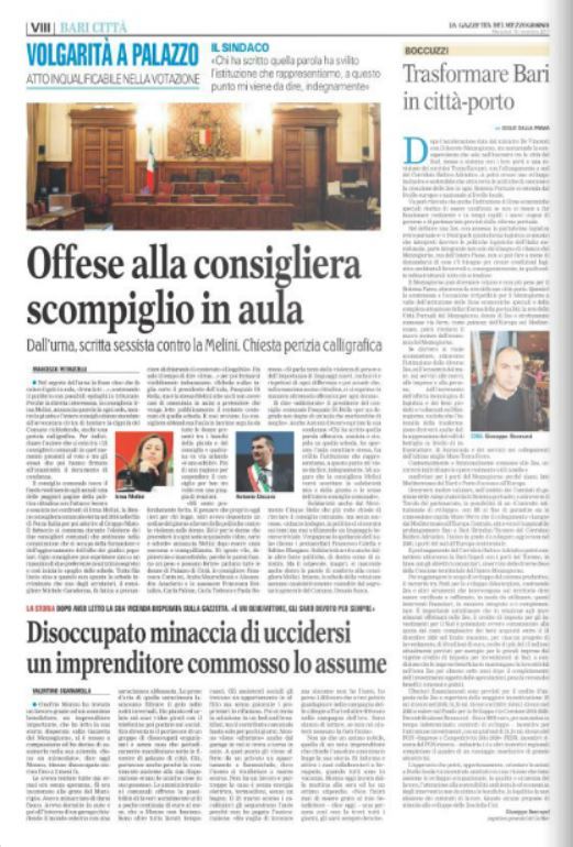 La Gazzetta del Mezzogiorno 15 novembre