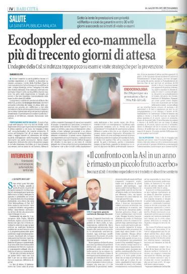 La Gazzetta del Mezzogiorno 30 dicembre