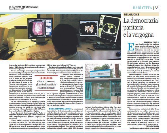 La Gazzetta del Mezzogiorno 30 dicembre