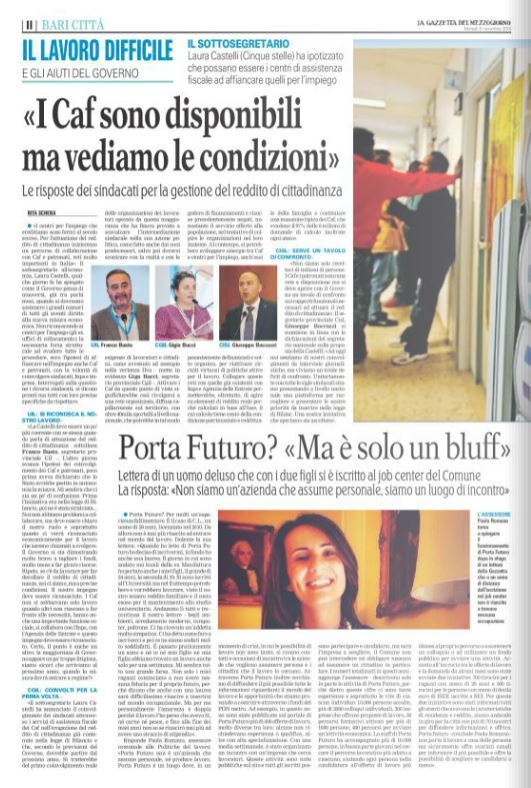 La Gazzetta del Mezzogiorno Reddito di cittadinanza