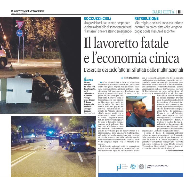 3 Dicembre La Gazzetta del Mezzogiorno