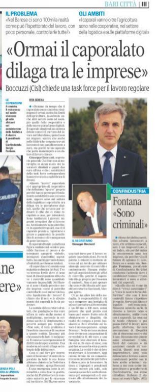 3 ottobre La Gazzetta del Mezzogiorno
